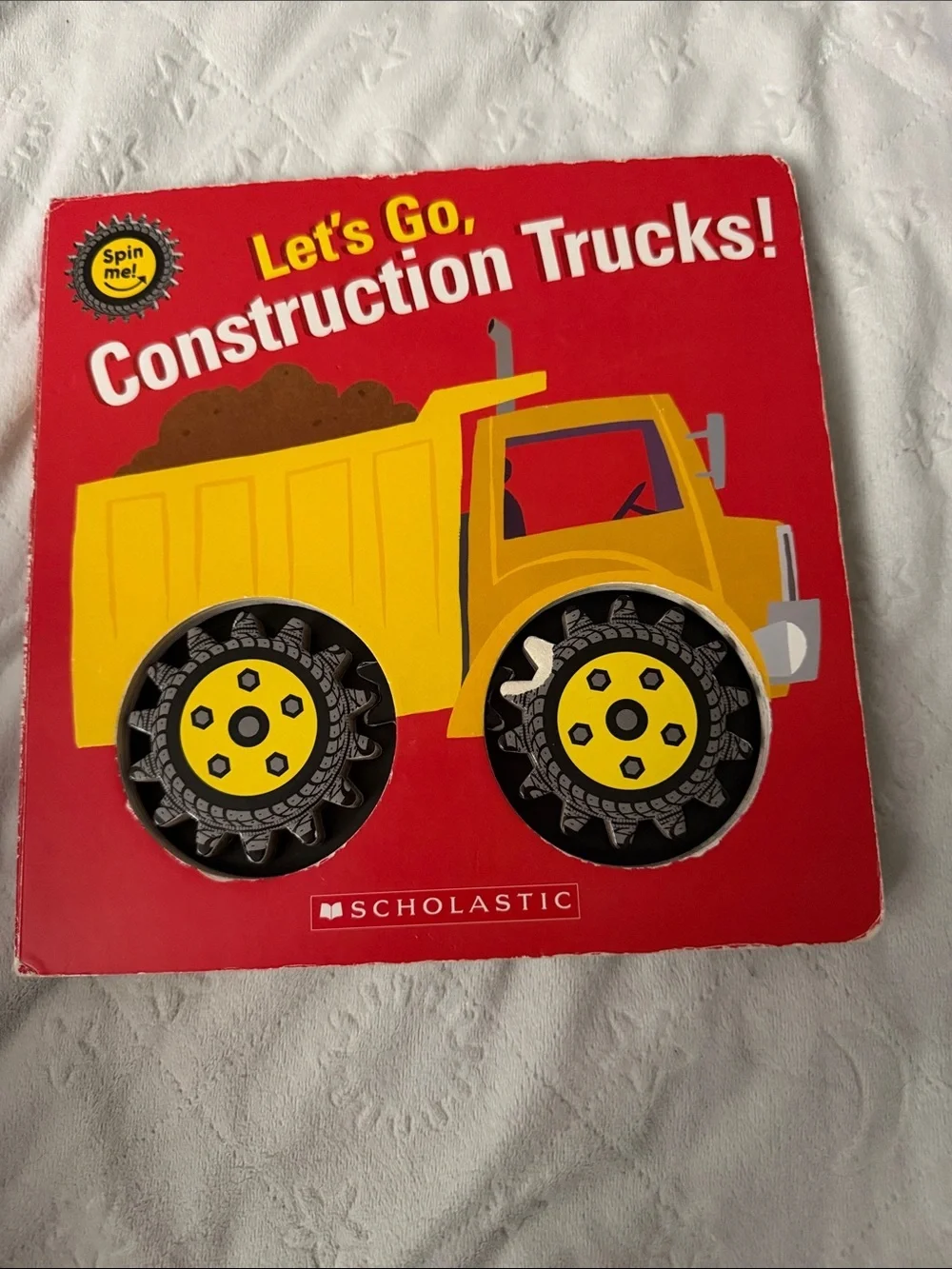 Scholastic Construction Trucks Board Book - Red & Yellow